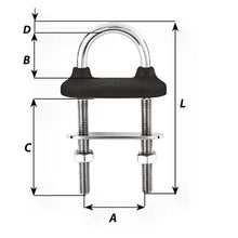 Wichard Black Watertight U-bolt - 5mm Diameter - 13/64’’ - 60mm Length - 2-23/64’’ [65321] - Accessories