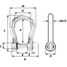 Wichard Captive Pin Bow Shackle - Diameter 6mm - 1/4’’ [01443] - Shackles/Rings/Pins