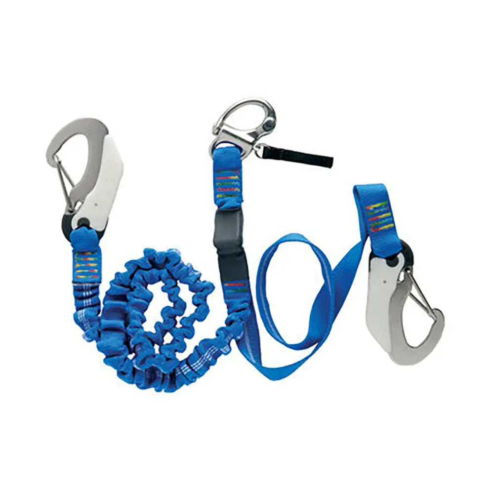 Wichard Double Releasable Elastic Tether Fixed Line w/3 Hooks [07008] - Accessories