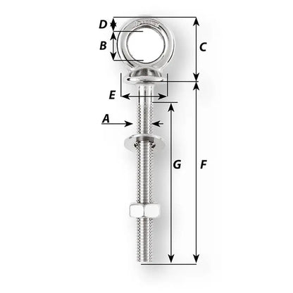 Wichard Eye Bolt - Diameter 15/32’’ - Length 2-3/8’’ [06491] - Accessories