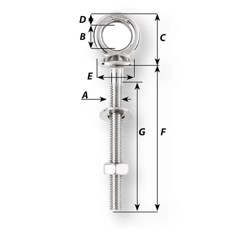 Wichard Eye Bolt - Diameter 5/32’’ - Length 4’’ [06493] - Accessories