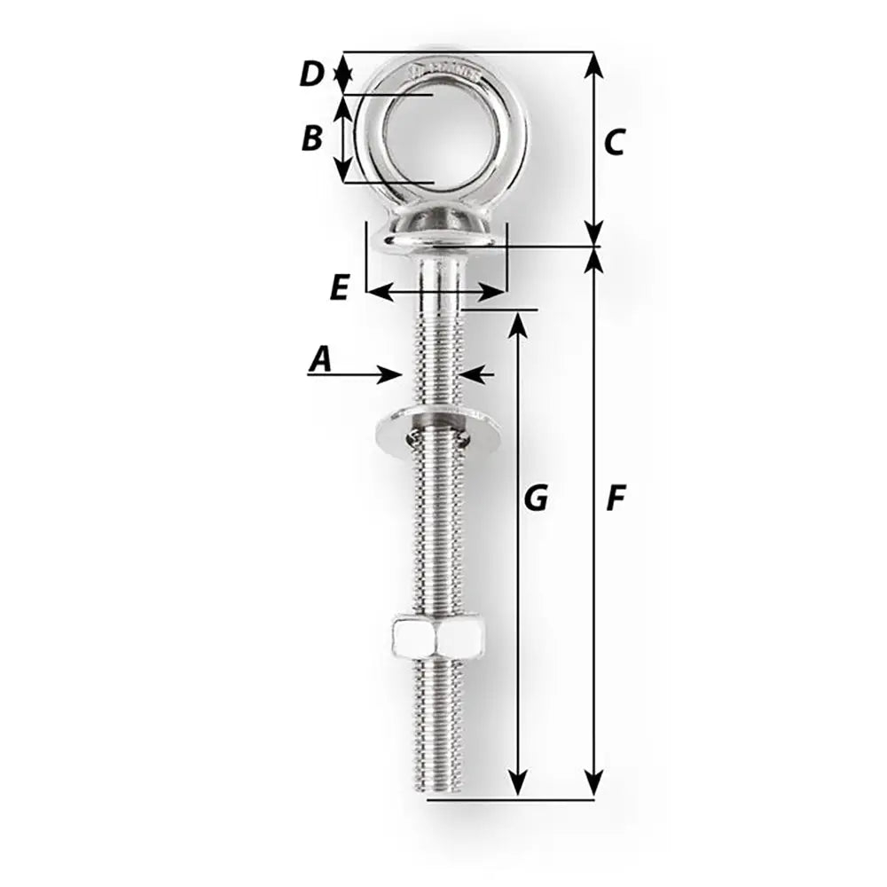 Wichard Eye Bolt - M10 x 150mm - Length 100mm [06495] - Accessories