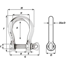 Wichard HR Bow Shackle - 8mm Pin Diameter [11244] - Shackles/Rings/Pins