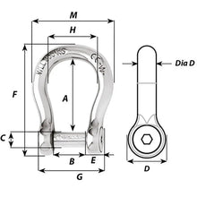 Wichard Self-Locking Allen Head Pin Bow Shackle - 10mm Diameter - 13/32’’ [01345] - Shackles/Rings/Pins