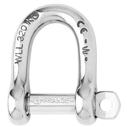 Wichard Self-Locking D Shackle - 12mm Diameter - 15/32’’ [01206] - Shackles/Rings/Pins