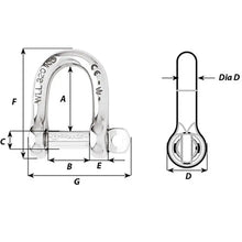 Wichard Self-Locking D Shackle - 12mm Diameter - 15/32’’ [01206] - Shackles/Rings/Pins