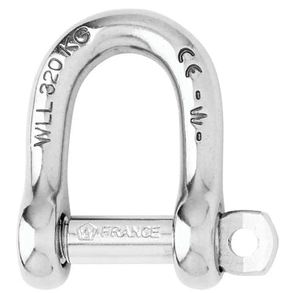 Wichard Self-Locking D Shackle - Diameter 6mm - 1/4’’ [01203] - Shackles/Rings/Pins