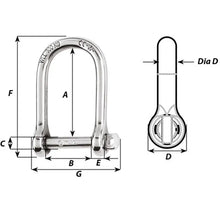 Wichard Self-Locking Large Opening Shackle - 8mm Diameter - 5/16’’ [01264] - Shackles/Rings/Pins