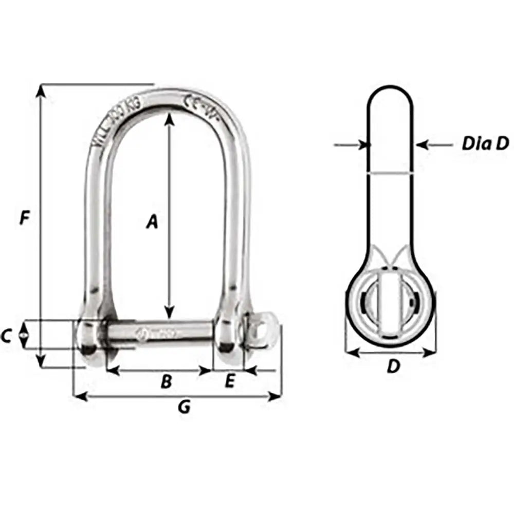Wichard Self-Locking Large Shackle - Diameter 5mm - 3/16’’ [01262] - Shackles/Rings/Pins