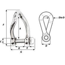 Wichard Self-Locking Twisted Shackle - Diameter 5mm - 3/16’’ [01222] - Shackles/Rings/Pins