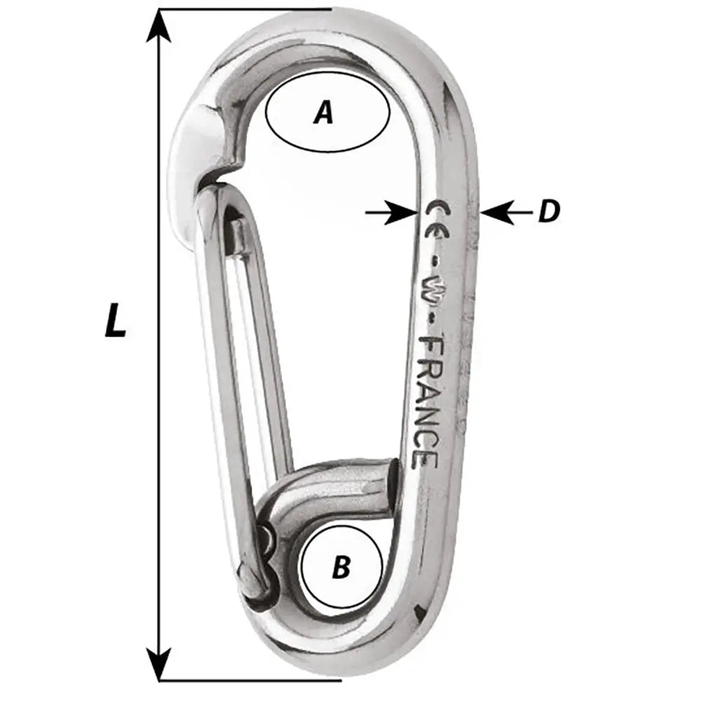 Wichard Symmetric Carbin Hook - 120mm Length - 15/32’’ [02317] - Shackles/Rings/Pins