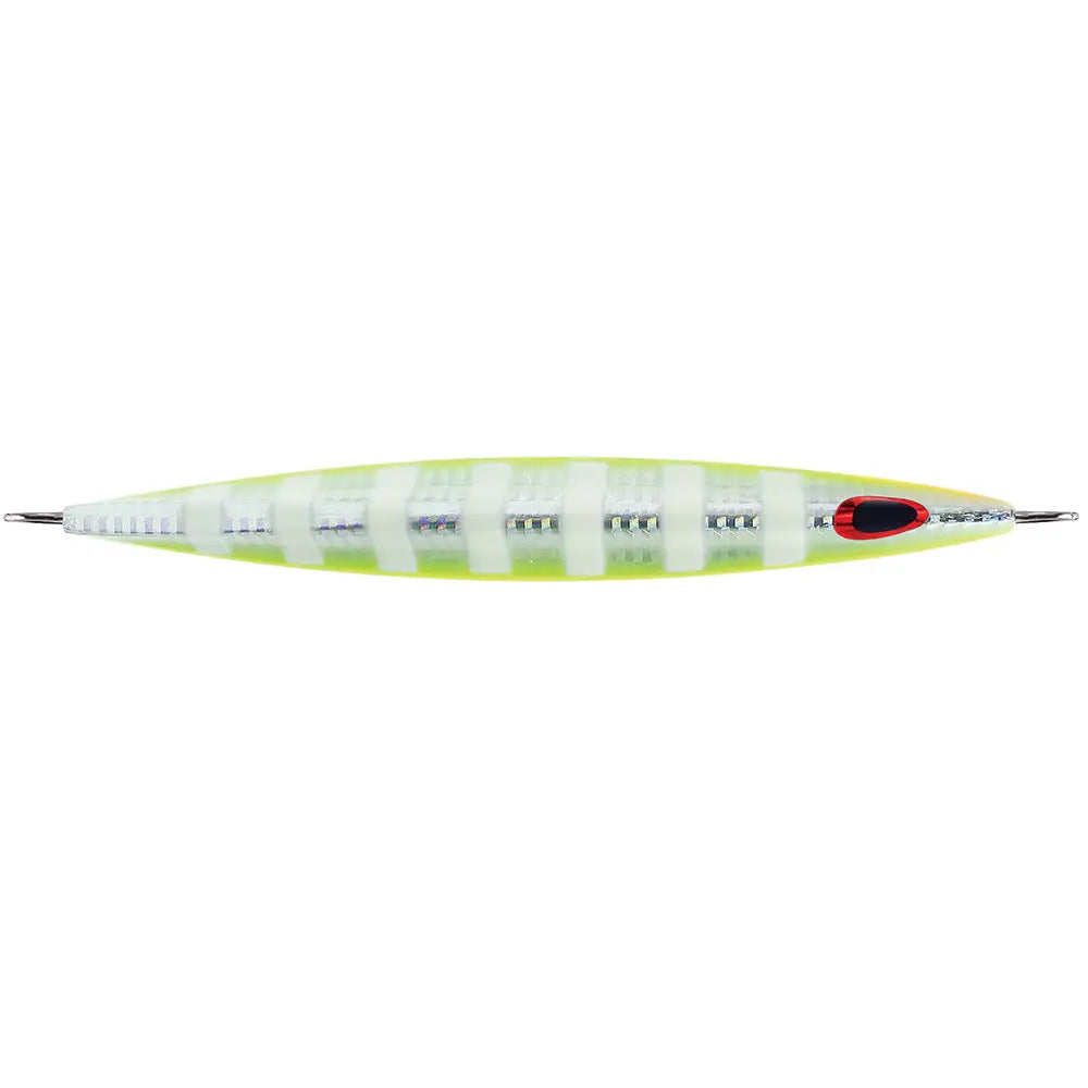 Williamson Kensaki 280 Jig - 7.25’’ - 9-7/8oz - UV Chartreuse Glow Zebra [KSJ280UVCGZ] - Hard & Soft Baits