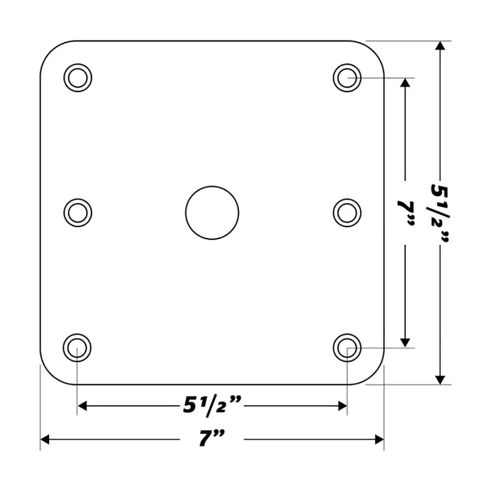 Wise - KingPin 7’’ x 7’’ Base Plate Only [8WD2000-2] - Seating