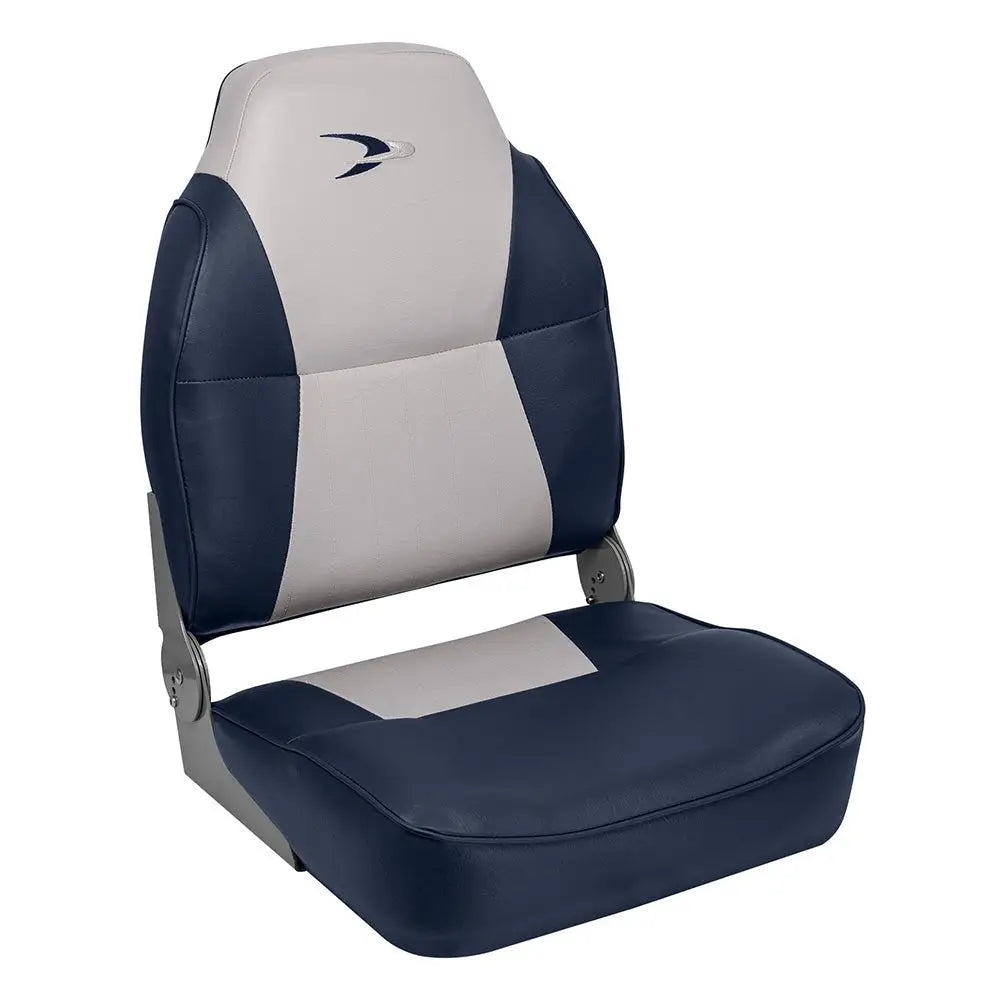Wise Lund Style High-Back Fishing Seat - Grey/Navy [8WD640PLS-660] - Seating