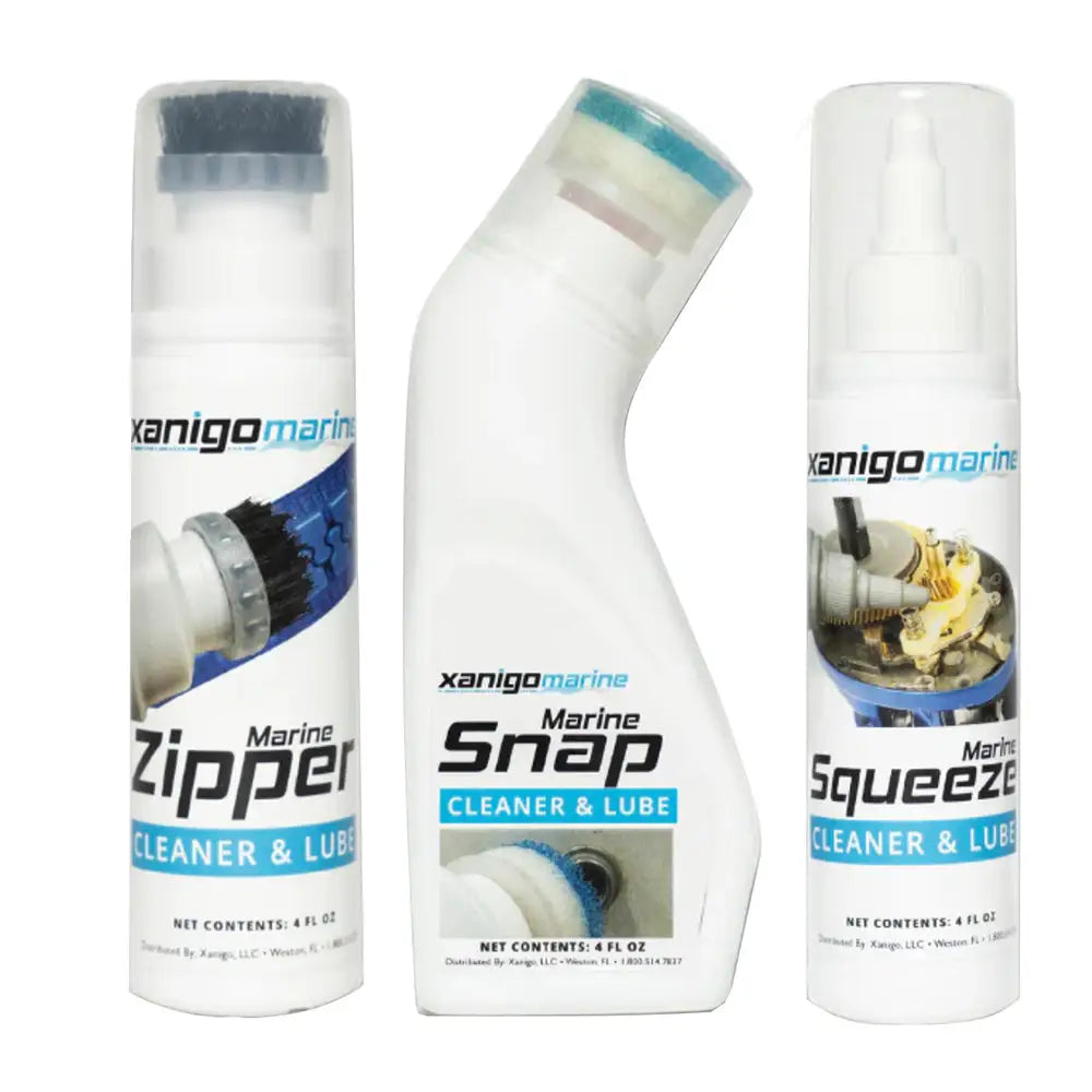 Xanigo Marine 3-Piece Zipper Snap Lube Set - Cleaning