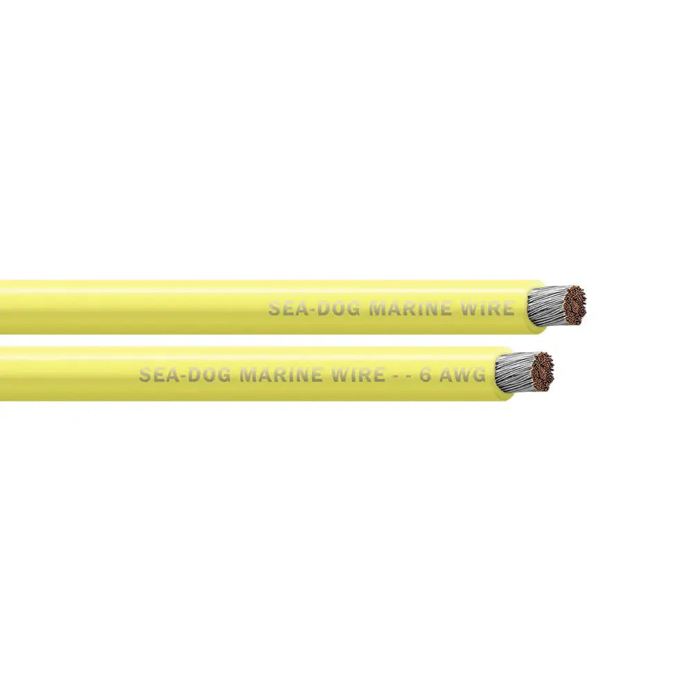 Yellow 6 AWG Sea-Dog Battery Cable 100 Foot Tinned Copper - Wire